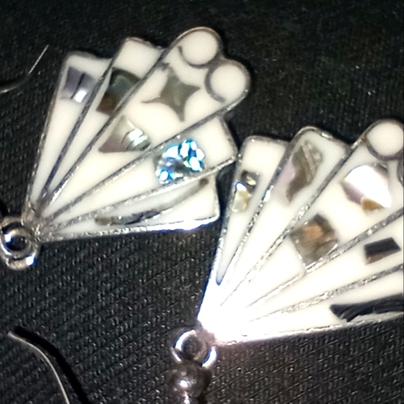 Alpaca Mexico Earrings Abalone - Picture 1 of 2